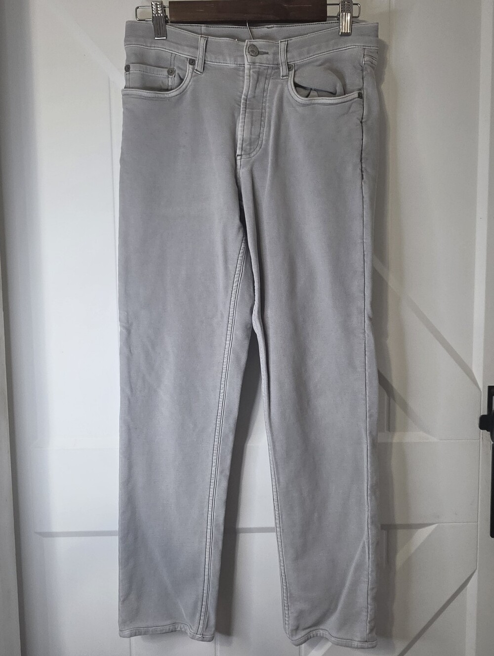 Faherty Brand Reserve 5-Pocket Corduroy Pants Light Grey Size 29 0006